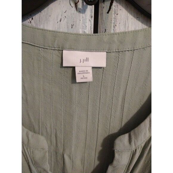 j jill V neck  Long Sleeve top LP Boho Cottage Core  Feminine - Picture 7 of 8